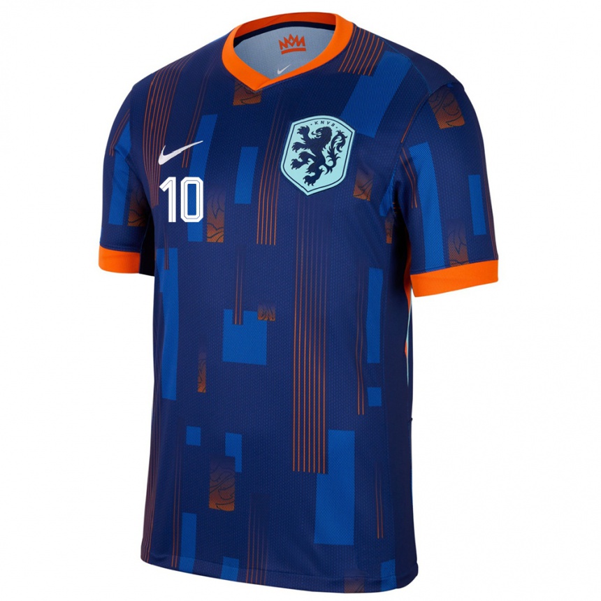 Niño Fútbol Camiseta Países Bajos Gabriel Misehouy #10 Azul 2ª Equipación 24-26 Argentina