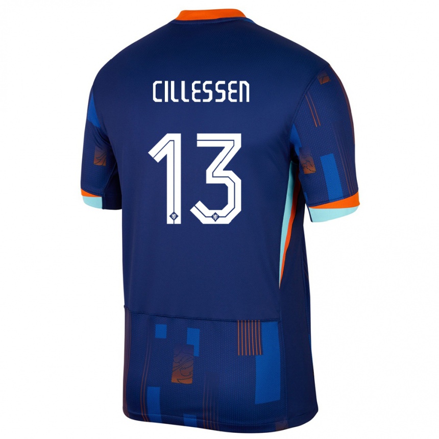 Niño Fútbol Camiseta Países Bajos Jasper Cillessen #13 Azul 2ª Equipación 24-26 Argentina