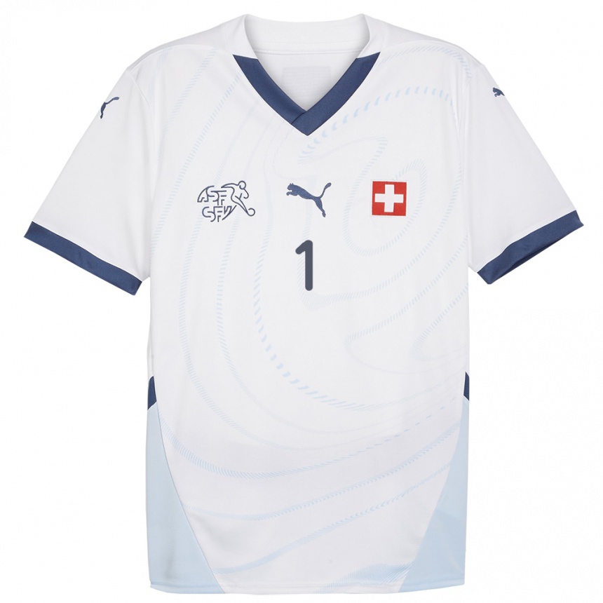 Niño Fútbol Camiseta Suiza Marvin Hubel #1 Blanco 2ª Equipación 24-26 Argentina