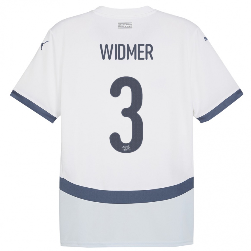 Niño Fútbol Camiseta Suiza Silvan Widmer #3 Blanco 2ª Equipación 24-26 Argentina