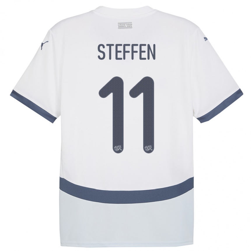 Niño Fútbol Camiseta Suiza Renato Steffen #11 Blanco 2ª Equipación 24-26 Argentina