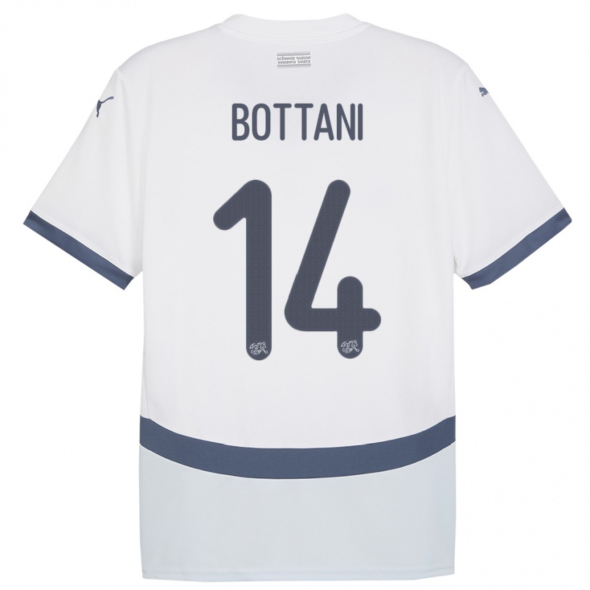 Niño Fútbol Camiseta Suiza Mattia Bottani #14 Blanco 2ª Equipación 24-26 Argentina