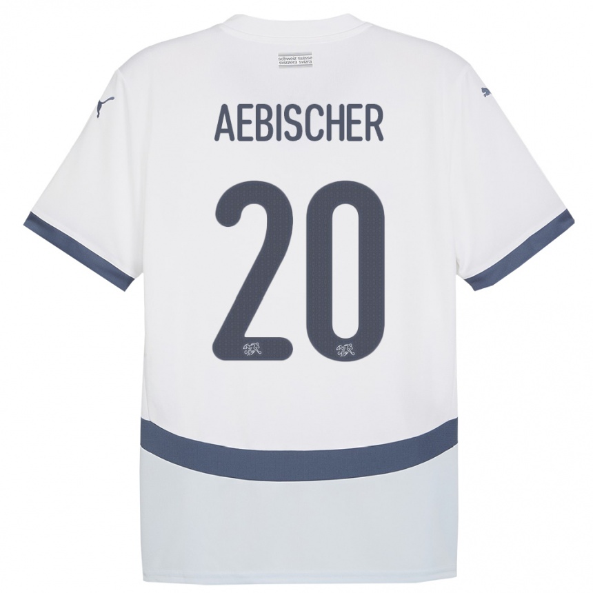 Niño Fútbol Camiseta Suiza Michel Aebischer #20 Blanco 2ª Equipación 24-26 Argentina