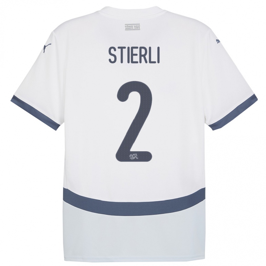 Niño Fútbol Camiseta Suiza Julia Stierli #2 Blanco 2ª Equipación 24-26 Argentina