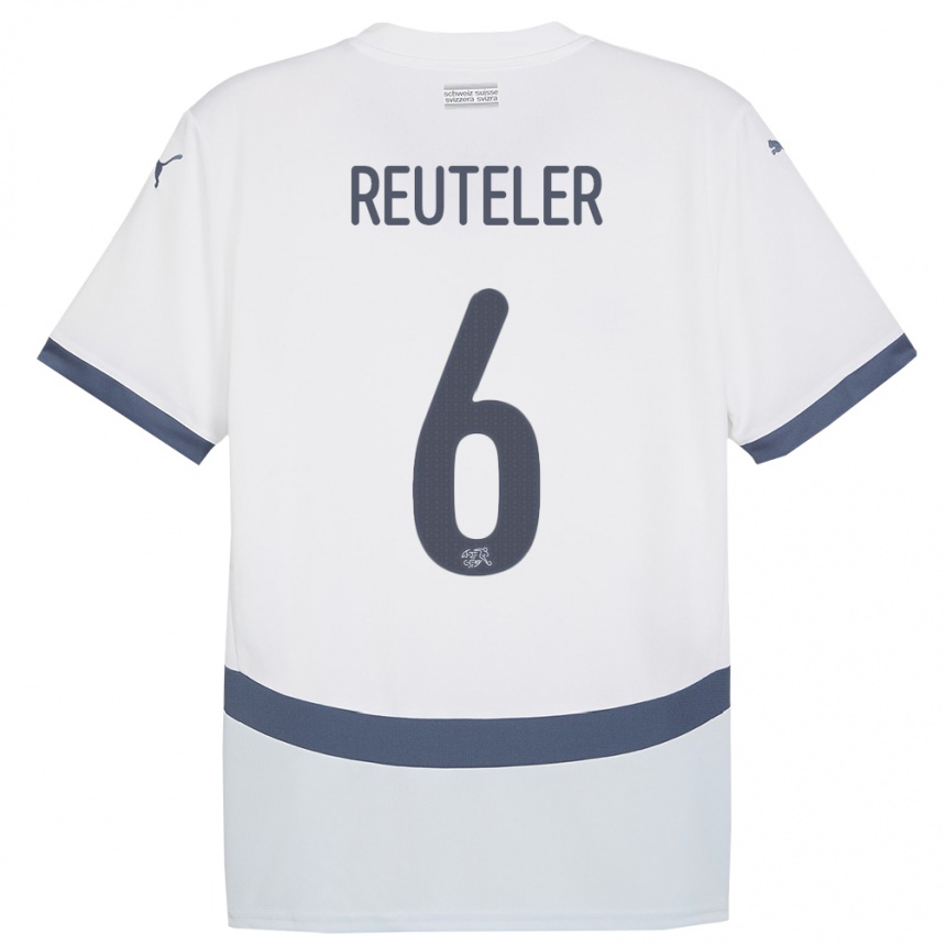 Niño Fútbol Camiseta Suiza Geraldine Reuteler #6 Blanco 2ª Equipación 24-26 Argentina