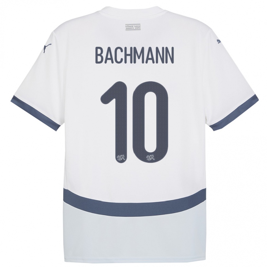 Niño Fútbol Camiseta Suiza Ramona Bachmann #10 Blanco 2ª Equipación 24-26 Argentina