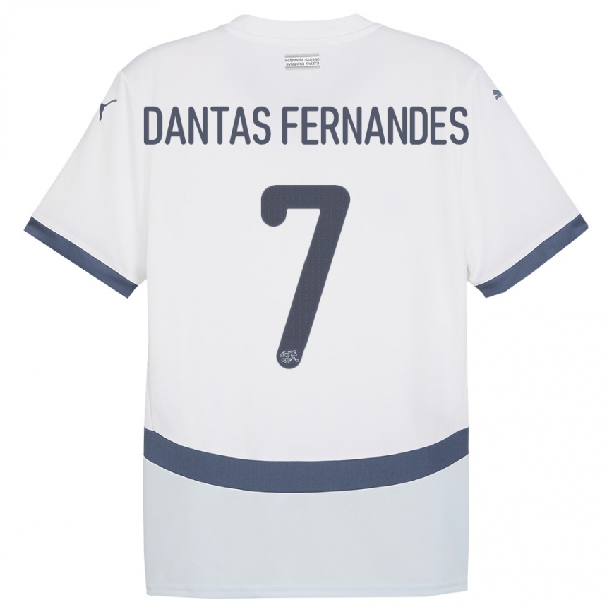 Niño Fútbol Camiseta Suiza Ronaldo Dantas Fernandes #7 Blanco 2ª Equipación 24-26 Argentina