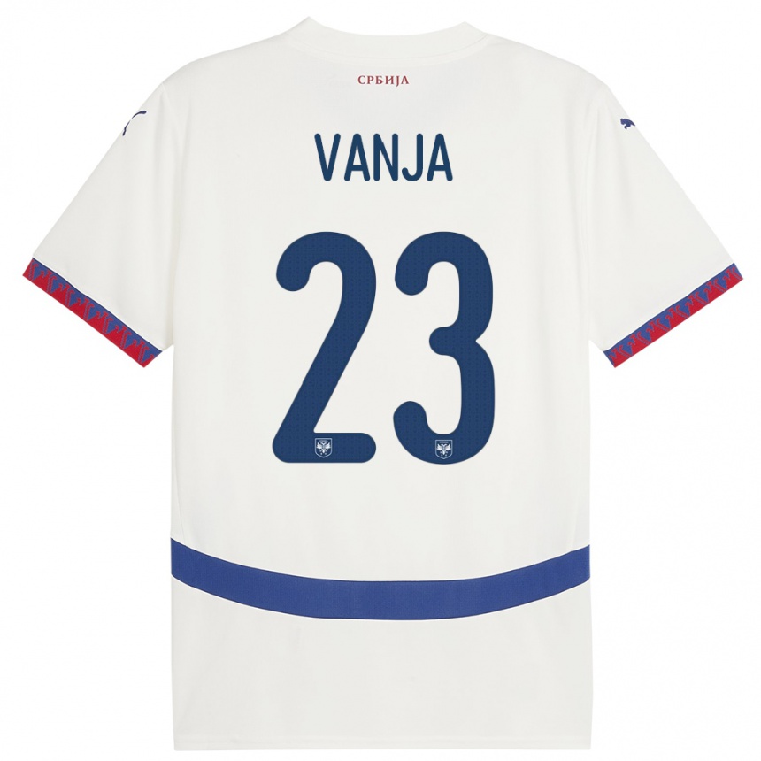 Niño Fútbol Camiseta Serbia Vanja Milinkovic-Savic #23 Blanco 2ª Equipación 24-26 Argentina