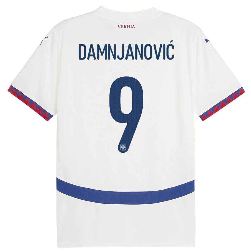 Niño Fútbol Camiseta Serbia Jovana Damnjanovic #9 Blanco 2ª Equipación 24-26 Argentina