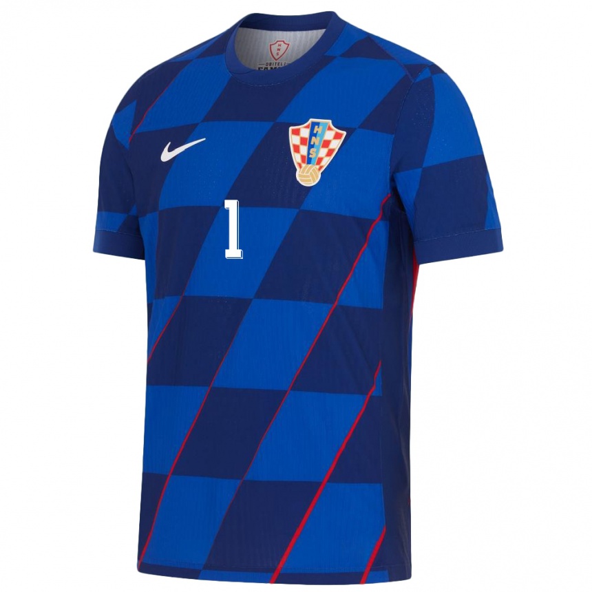 Niño Fútbol Camiseta Croacia Doris Bacic #1 Azul 2ª Equipación 24-26 Argentina