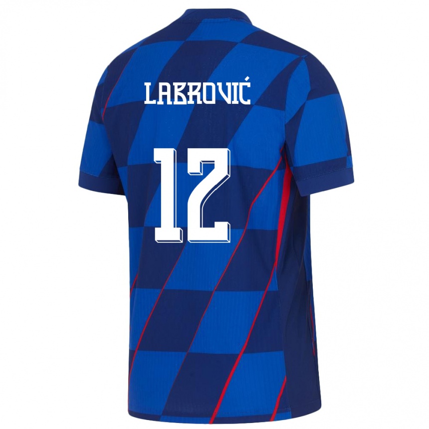 Niño Fútbol Camiseta Croacia Nediljko Labrovic #12 Azul 2ª Equipación 24-26 Argentina