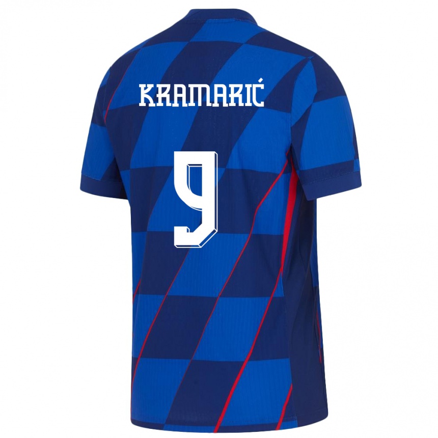 Niño Fútbol Camiseta Croacia Andrej Kramaric #9 Azul 2ª Equipación 24-26 Argentina