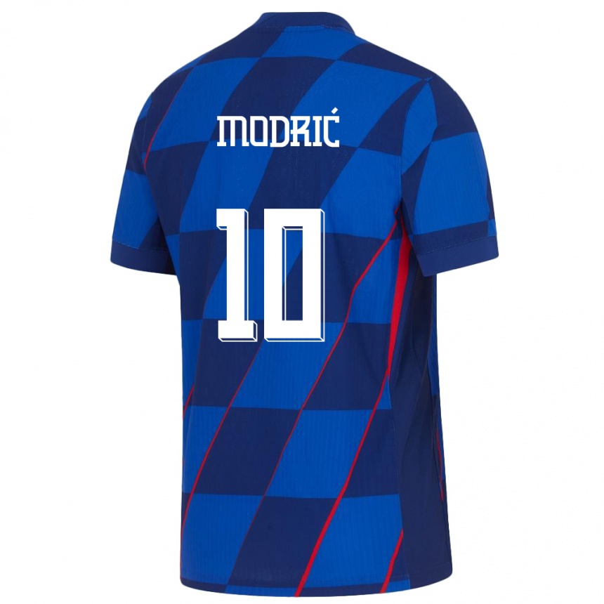 Niño Fútbol Camiseta Croacia Luka Modric #10 Azul 2ª Equipación 24-26 Argentina