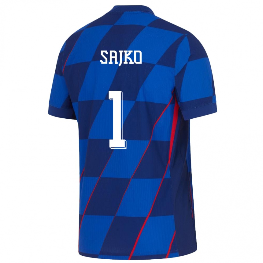 Niño Fútbol Camiseta Croacia Tin Sajko #1 Azul 2ª Equipación 24-26 Argentina