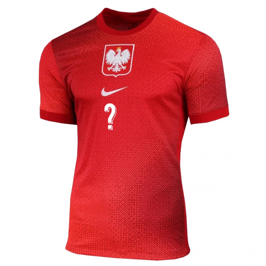 Niño Fútbol Camiseta Polonia Su Nombre #0 Rojo 2ª Equipación 24-26 Argentina