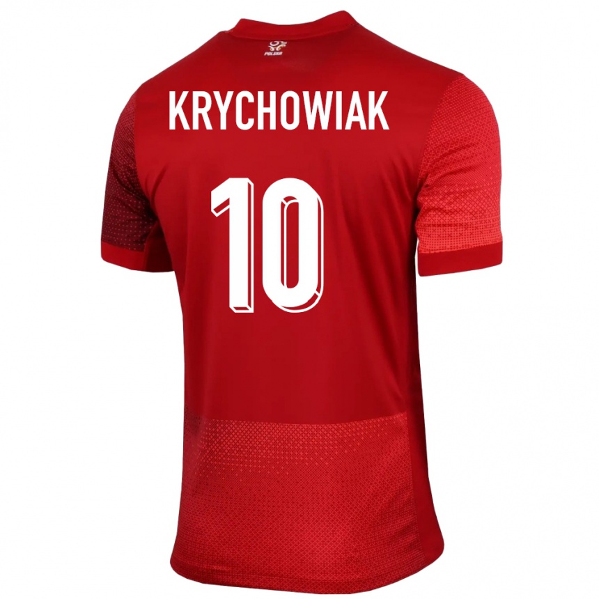 Niño Fútbol Camiseta Polonia Grzegorz Krychowiak #10 Rojo 2ª Equipación 24-26 Argentina