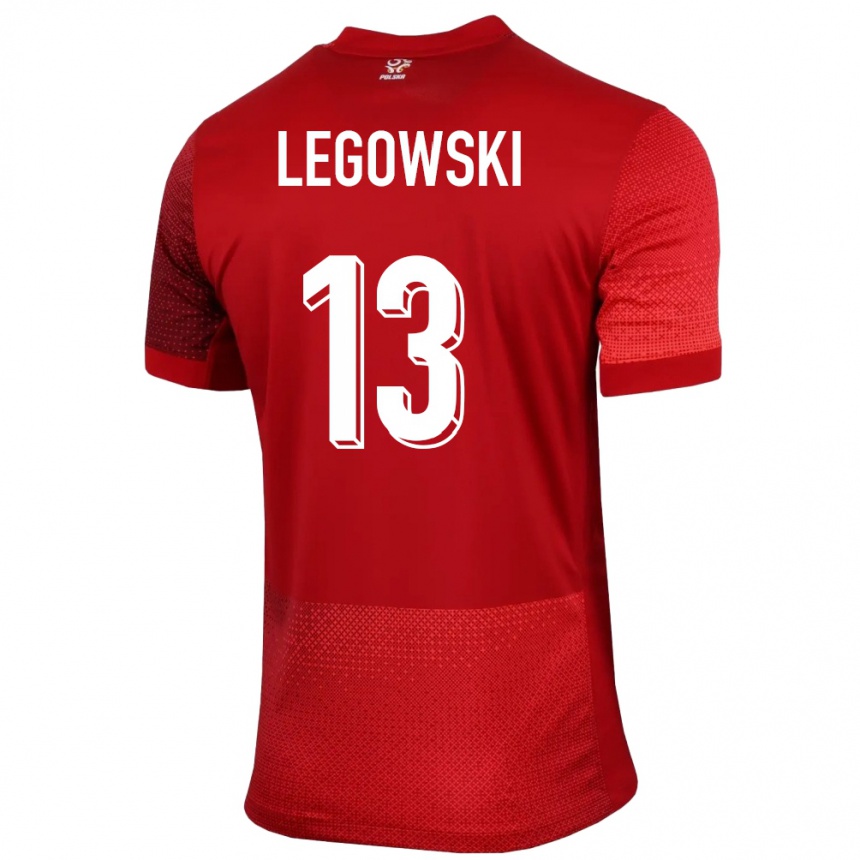 Niño Fútbol Camiseta Polonia Mateusz Legowski #13 Rojo 2ª Equipación 24-26 Argentina