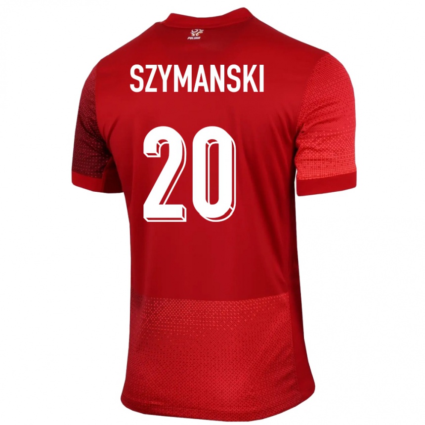 Niño Fútbol Camiseta Polonia Sebastian Szymanski #20 Rojo 2ª Equipación 24-26 Argentina