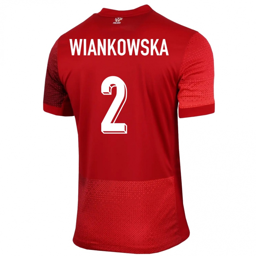 Niño Fútbol Camiseta Polonia Martyna Wiankowska #2 Rojo 2ª Equipación 24-26 Argentina