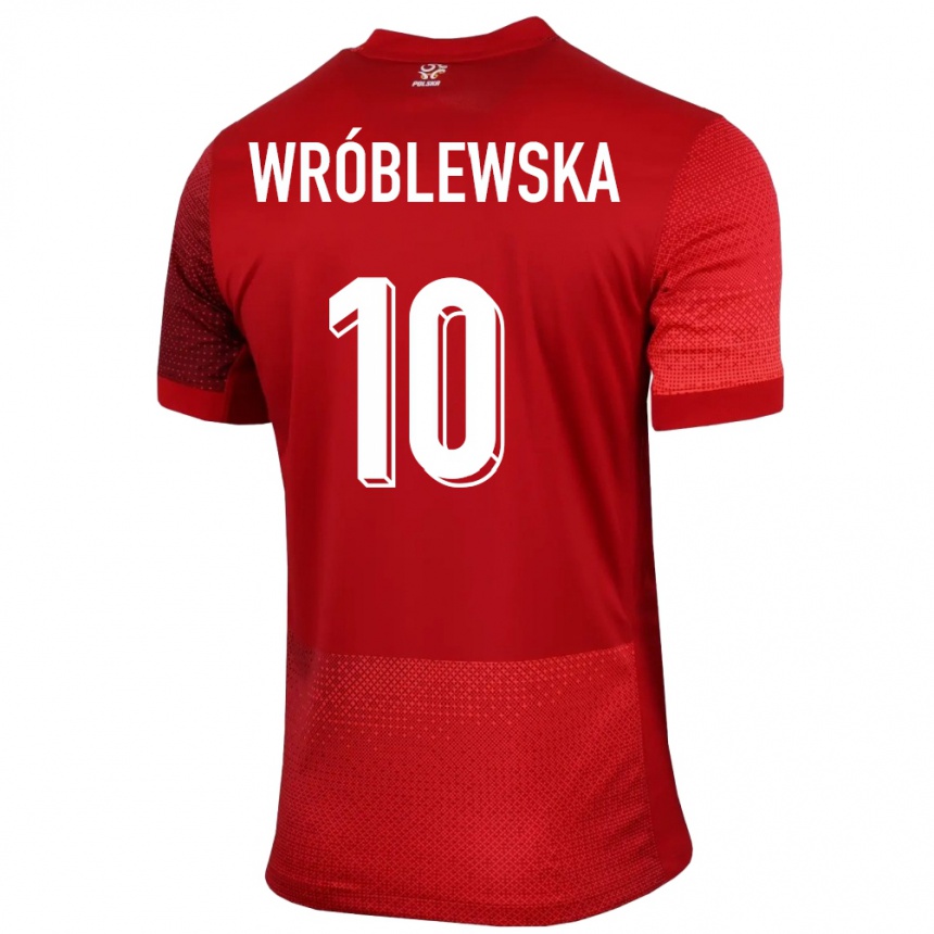 Niño Fútbol Camiseta Polonia Joanna Wroblewska #10 Rojo 2ª Equipación 24-26 Argentina