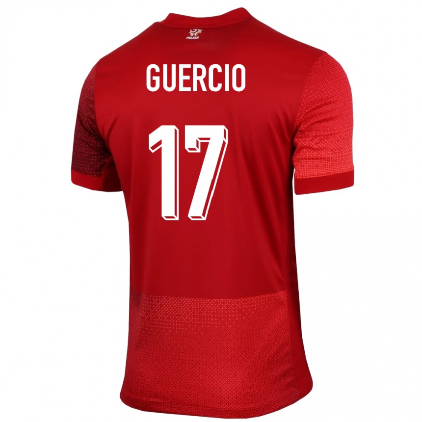 Niño Fútbol Camiseta Polonia Tomasso Guercio #17 Rojo 2ª Equipación 24-26 Argentina