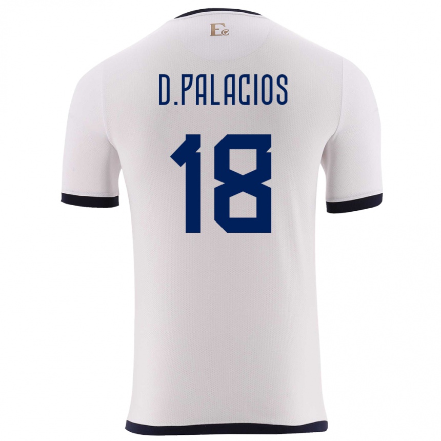 Niño Fútbol Camiseta Ecuador Diego Palacios #18 Blanco 2ª Equipación 24-26 Argentina