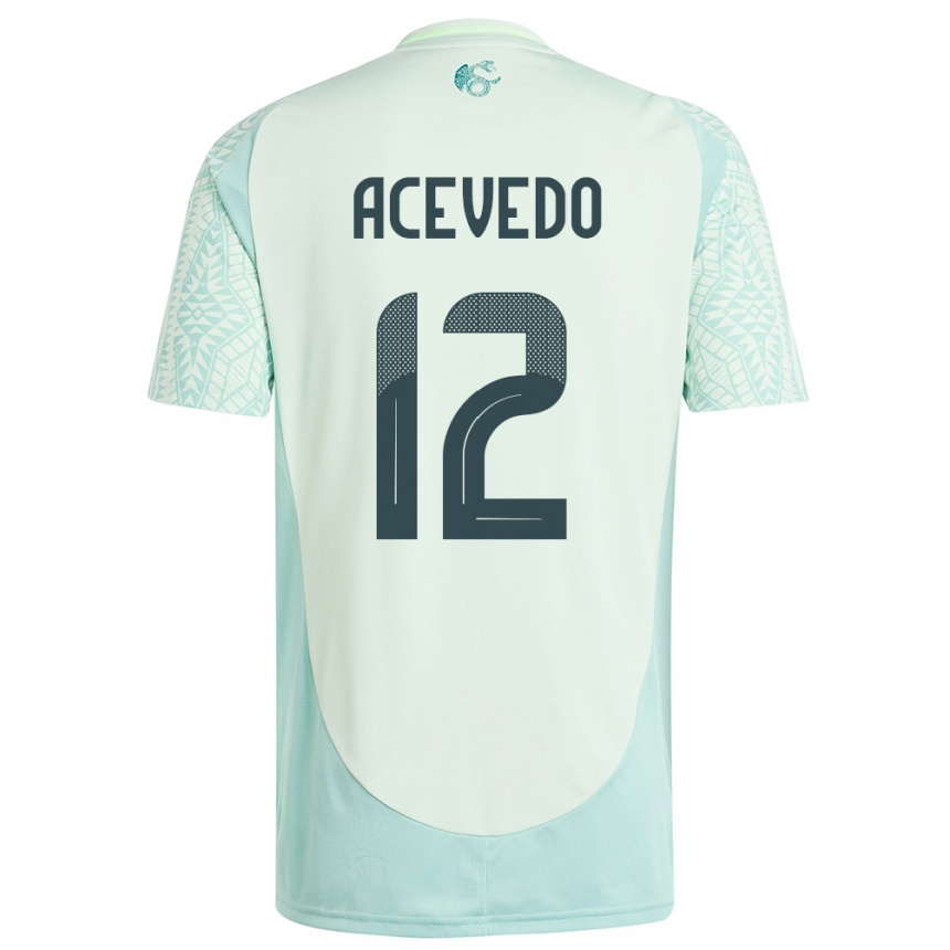 Niño Fútbol Camiseta México Carlos Acevedo #12 Lino Verde 2ª Equipación 24-26 Argentina