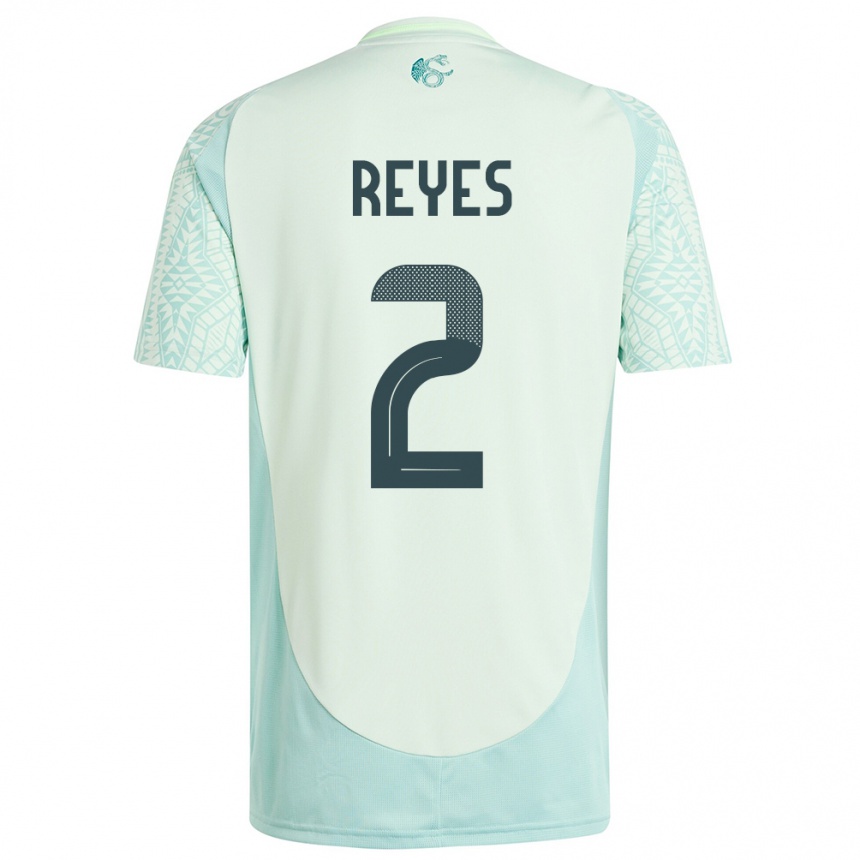 Niño Fútbol Camiseta México Luis Reyes #2 Lino Verde 2ª Equipación 24-26 Argentina