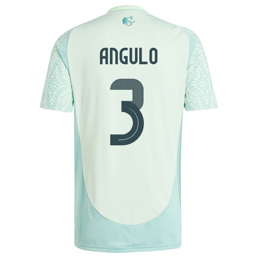 Niño Fútbol Camiseta México Jesus Angulo #3 Lino Verde 2ª Equipación 24-26 Argentina