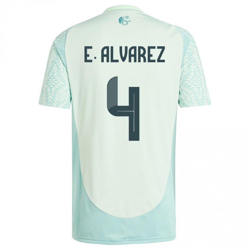 Niño Fútbol Camiseta México Edson Alvarez #4 Lino Verde 2ª Equipación 24-26 Argentina