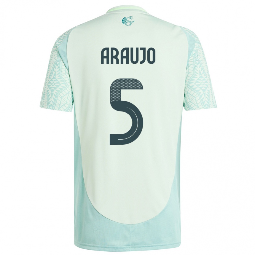 Niño Fútbol Camiseta México Julian Araujo #5 Lino Verde 2ª Equipación 24-26 Argentina