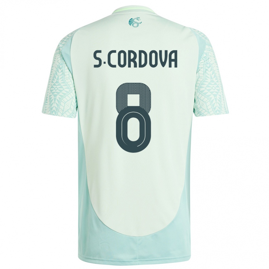 Niño Fútbol Camiseta México Sebastian Cordova #8 Lino Verde 2ª Equipación 24-26 Argentina