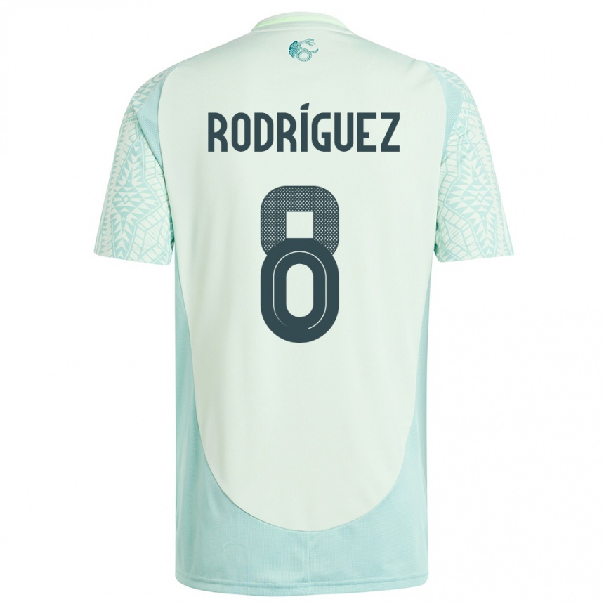 Niño Fútbol Camiseta México Carlos Rodriguez #8 Lino Verde 2ª Equipación 24-26 Argentina