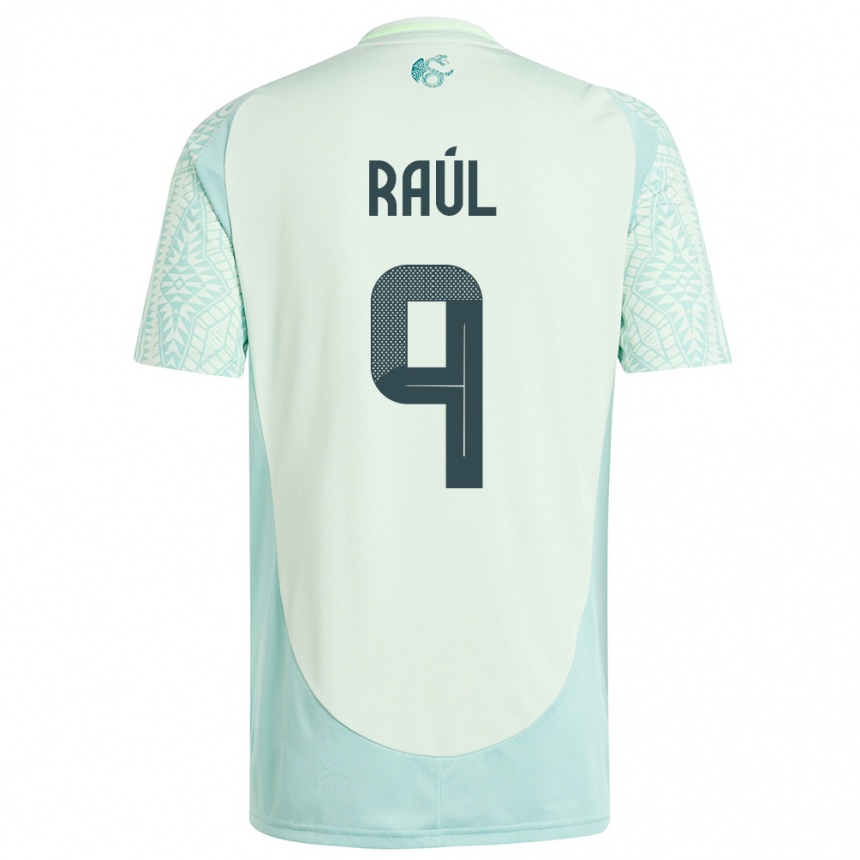 Niño Fútbol Camiseta México Raul Jimenez #9 Lino Verde 2ª Equipación 24-26 Argentina