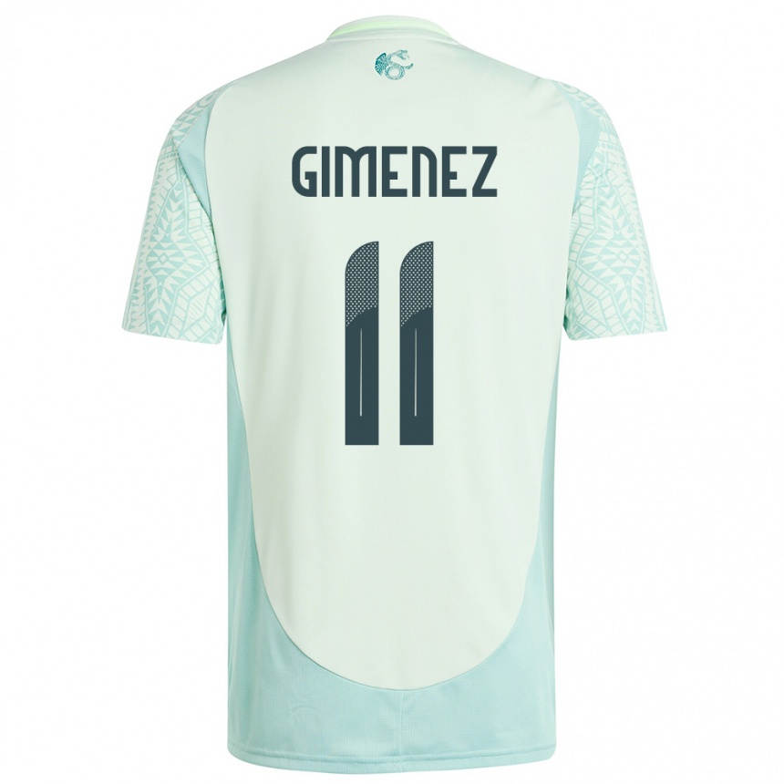 Niño Fútbol Camiseta México Santiago Gimenez #11 Lino Verde 2ª Equipación 24-26 Argentina