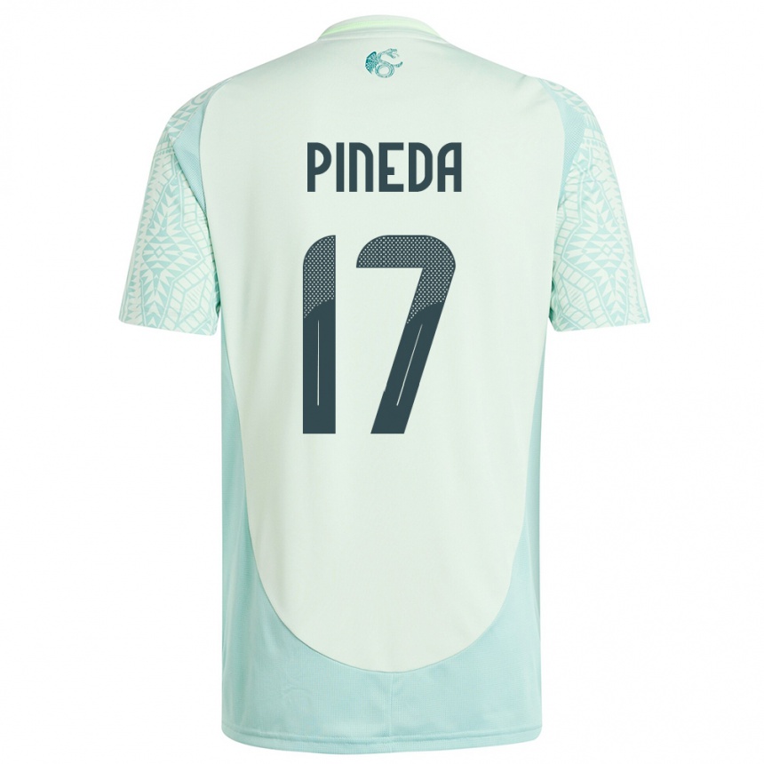 Niño Fútbol Camiseta México Orbelin Pineda #17 Lino Verde 2ª Equipación 24-26 Argentina