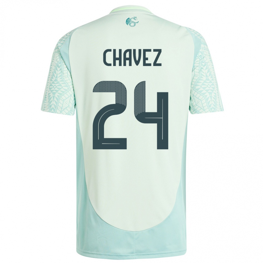 Niño Fútbol Camiseta México Luis Chavez #24 Lino Verde 2ª Equipación 24-26 Argentina