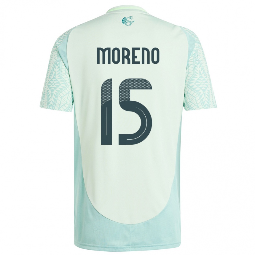 Niño Fútbol Camiseta México Hector Moreno #15 Lino Verde 2ª Equipación 24-26 Argentina