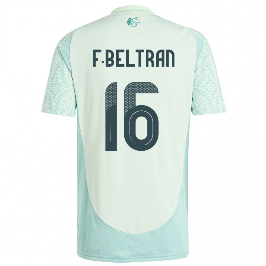 Niño Fútbol Camiseta México Fernando Beltran #16 Lino Verde 2ª Equipación 24-26 Argentina