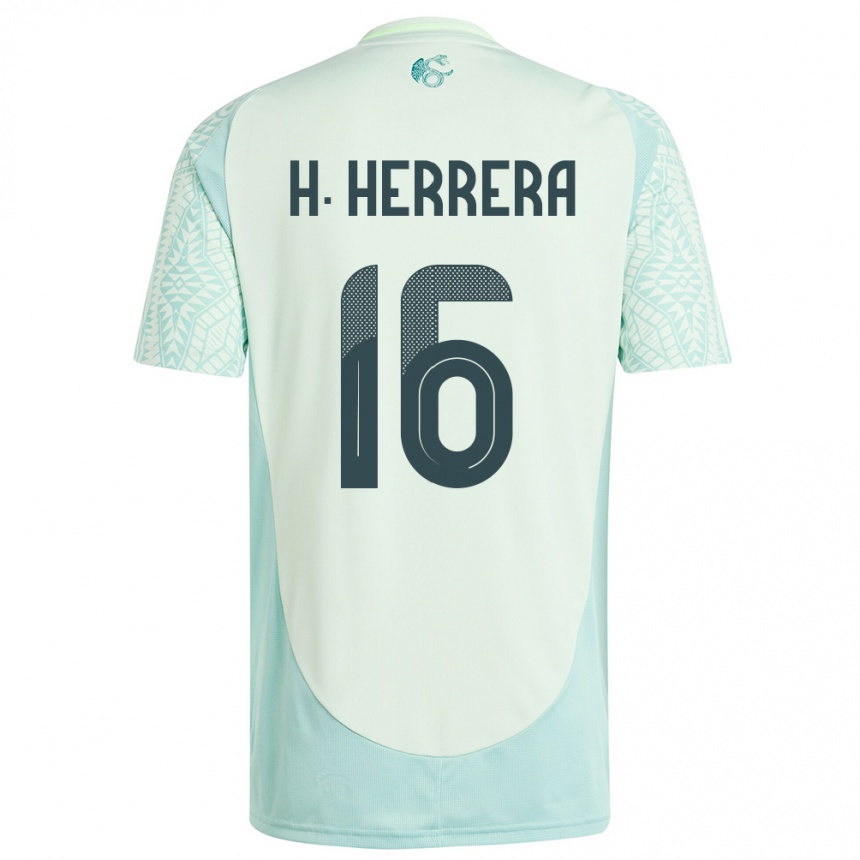 Niño Fútbol Camiseta México Hector Herrera #16 Lino Verde 2ª Equipación 24-26 Argentina