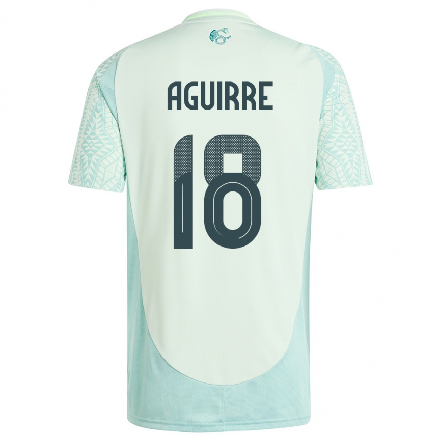 Niño Fútbol Camiseta México Eduardo Aguirre #18 Lino Verde 2ª Equipación 24-26 Argentina