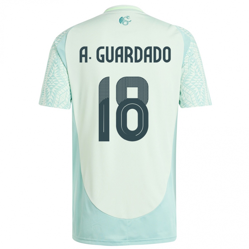 Niño Fútbol Camiseta México Andres Guardado #18 Lino Verde 2ª Equipación 24-26 Argentina