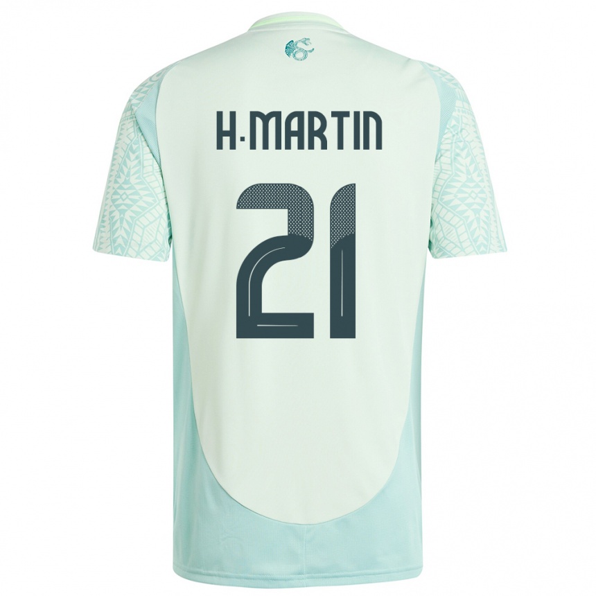 Niño Fútbol Camiseta México Henry Martin #21 Lino Verde 2ª Equipación 24-26 Argentina