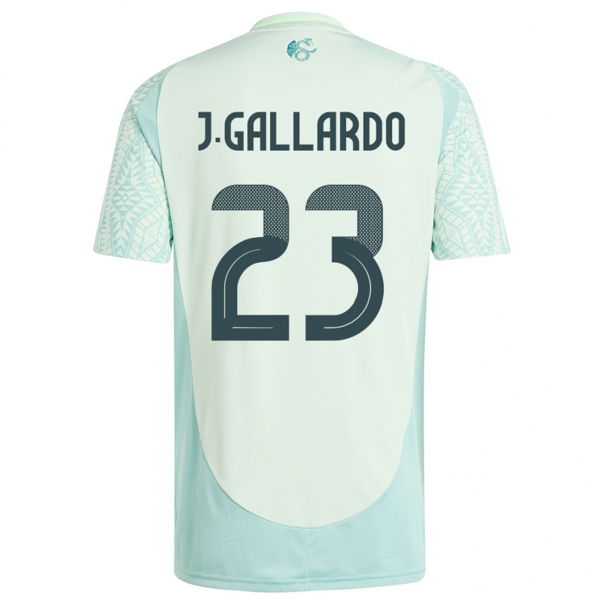 Niño Fútbol Camiseta México Jesus Gallardo #23 Lino Verde 2ª Equipación 24-26 Argentina