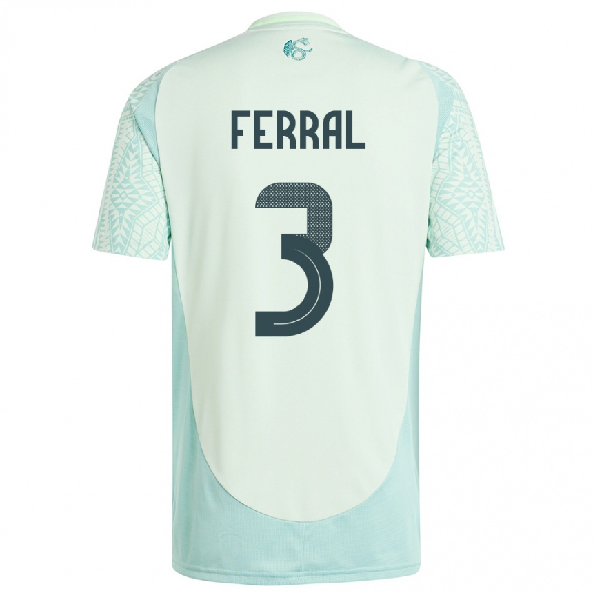 Niño Fútbol Camiseta México Cristina Ferral #3 Lino Verde 2ª Equipación 24-26 Argentina