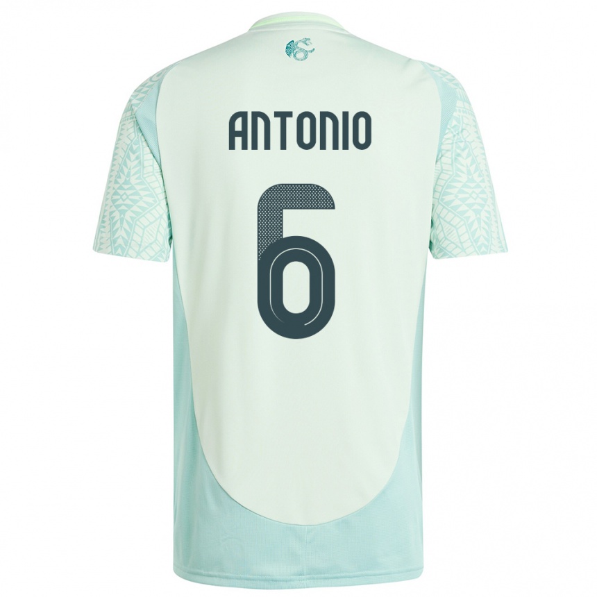 Niño Fútbol Camiseta México Nancy Antonio #6 Lino Verde 2ª Equipación 24-26 Argentina