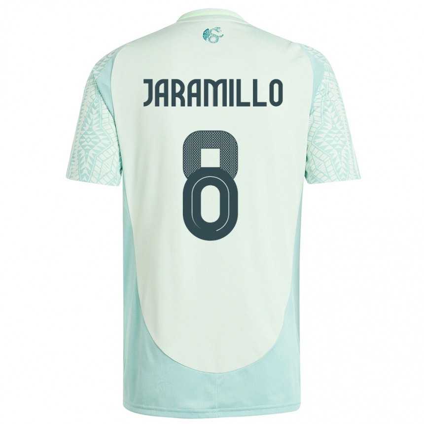 Niño Fútbol Camiseta México Carolina Jaramillo #8 Lino Verde 2ª Equipación 24-26 Argentina