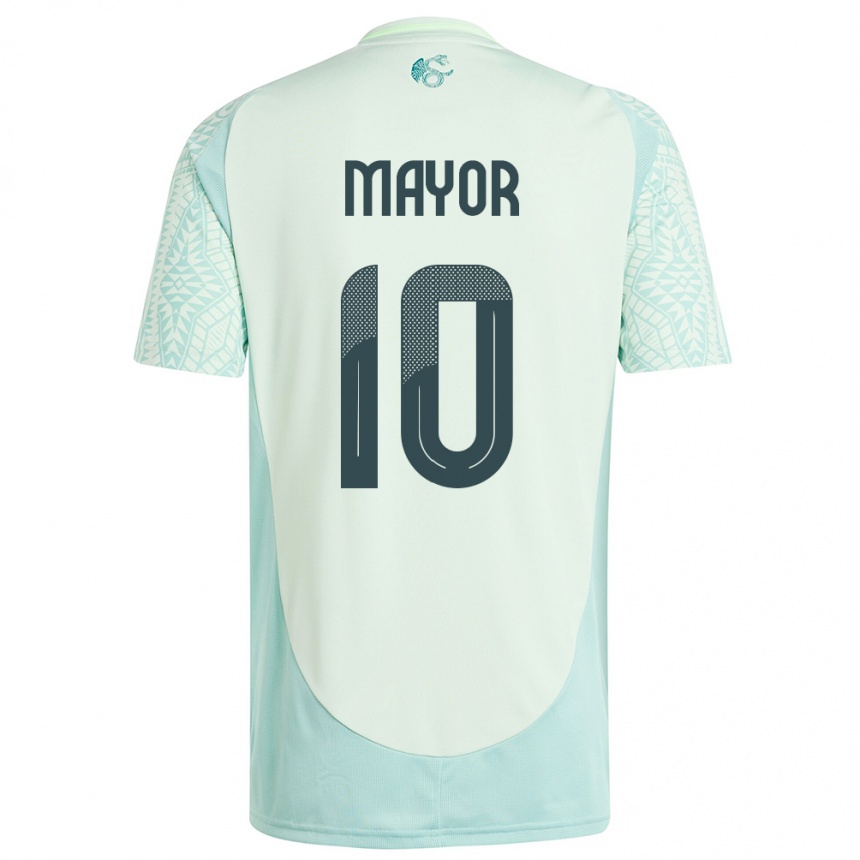 Niño Fútbol Camiseta México Stephany Mayor #10 Lino Verde 2ª Equipación 24-26 Argentina