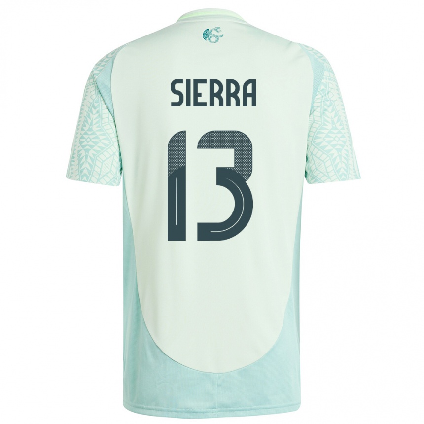 Niño Fútbol Camiseta México Bianca Sierra #13 Lino Verde 2ª Equipación 24-26 Argentina