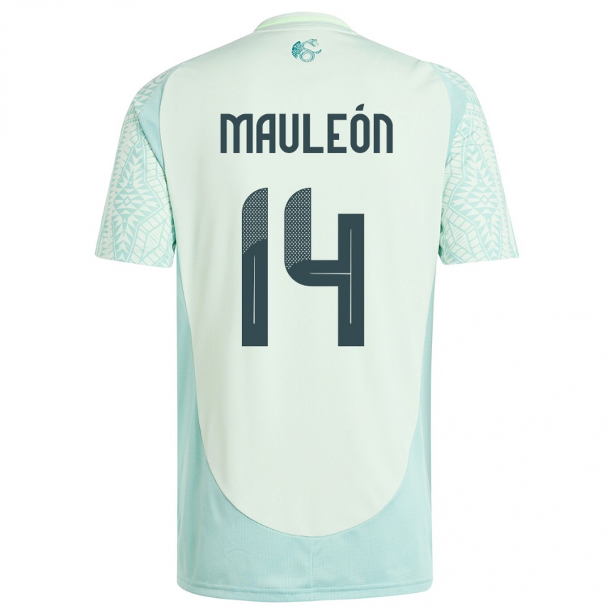 Niño Fútbol Camiseta México Natalia Mauleon #14 Lino Verde 2ª Equipación 24-26 Argentina